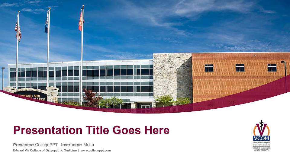 Edward Via College of Osteopathic Medicine Course/Courseware Creation PPT Template16:9 ratio PPT effect preview image