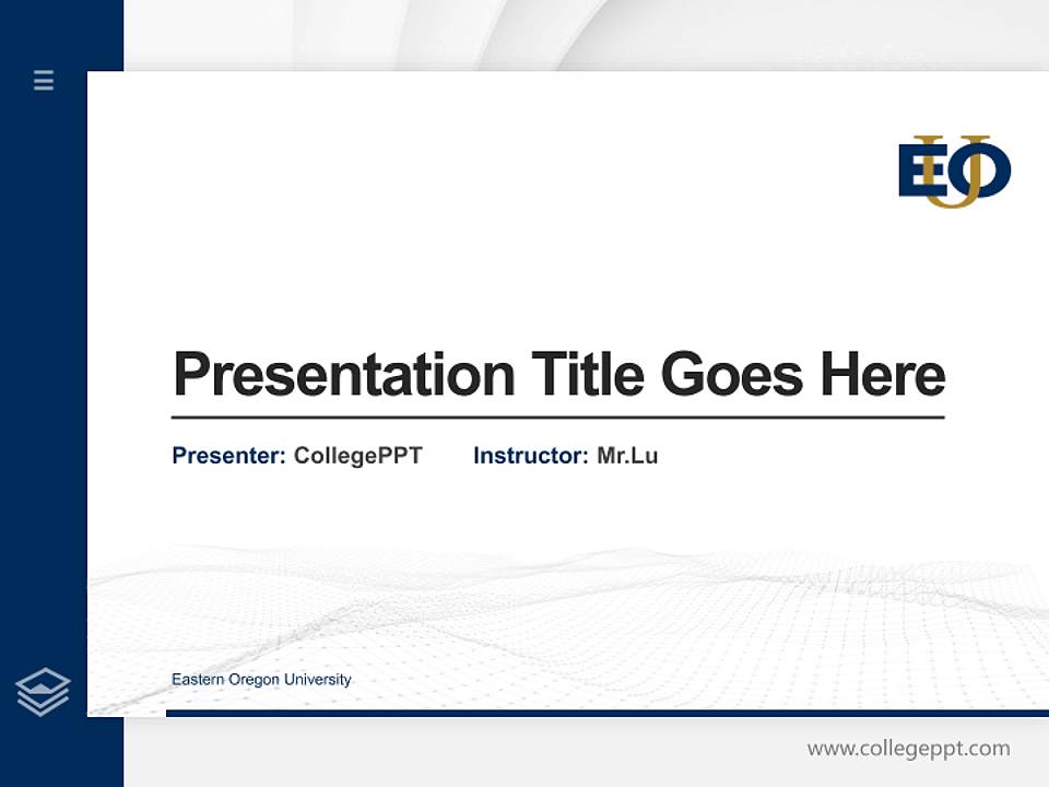 Eastern Oregon University Thesis Proposal/Graduation Defense PPT Template4:3 ratio PPT effect preview image5