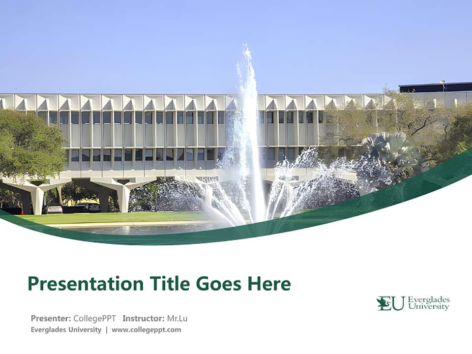 Everglades University Course/Courseware Creation PPT Template4:3 ratio PPT effect preview image5