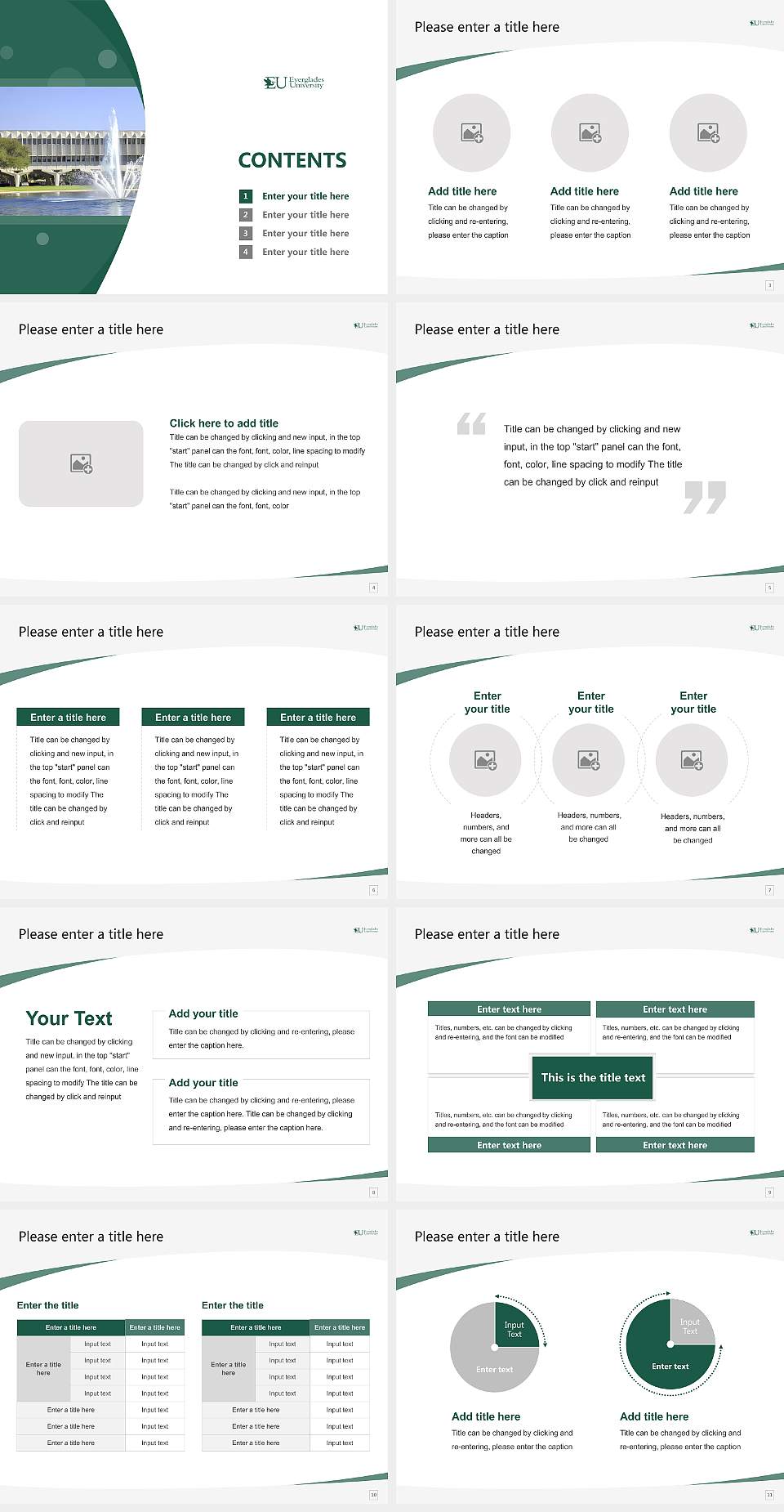 Everglades University Course/Courseware Creation PPT Template4:3 ratio PPT effect preview image2