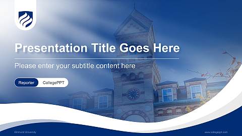 Elmhurst University Lecture Sharing and Networking Event PPT Template