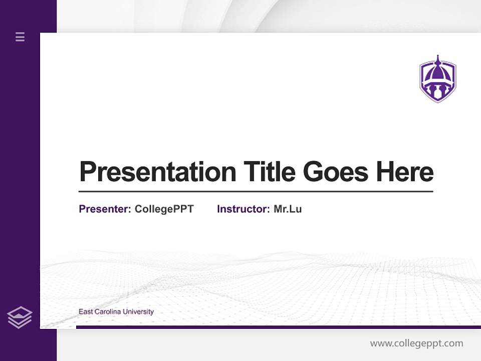 East Carolina University Thesis Proposal/Graduation Defense PPT Template4:3 ratio PPT effect preview image5