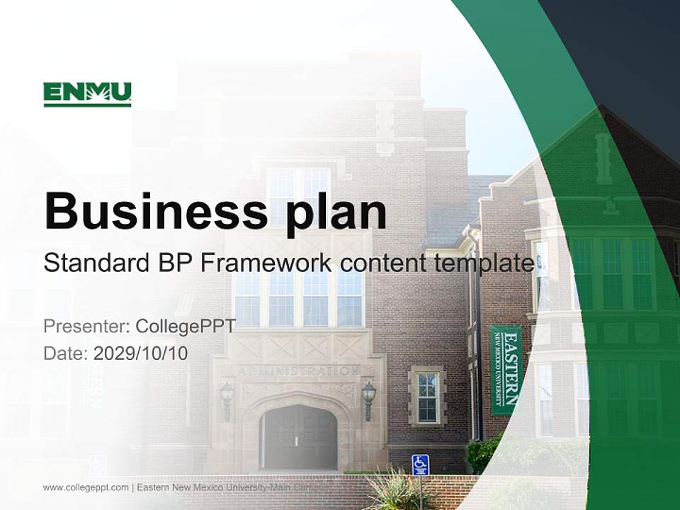 Eastern New Mexico University-Main Campus Competition/Entrepreneurship Contest PPT Template4:3 ratio PPT effect preview image9