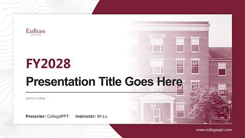 Earlham College Academic Presentation/Research Findings Report PPT Template