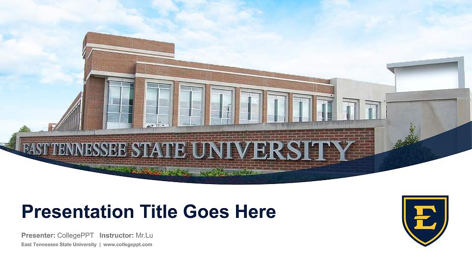 East Tennessee State University Course/Courseware Creation PPT Template16:9 ratio PPT effect preview image