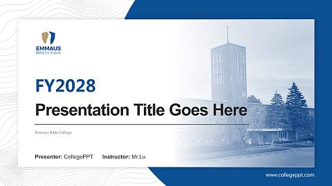 Emmaus Bible College Academic Presentation/Research Findings Report PPT Template