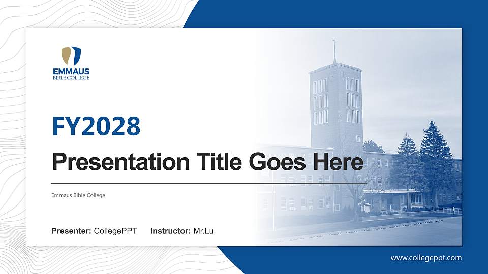 Emmaus Bible College Academic Presentation/Research Findings Report PPT Template16:9 ratio PPT effect preview image1