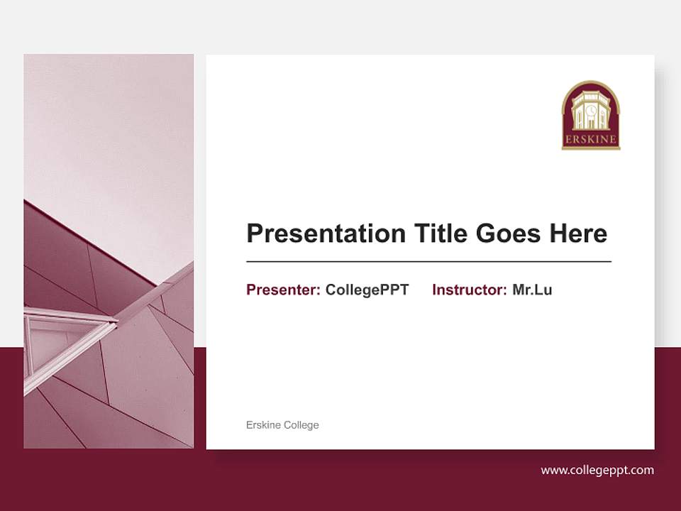 Erskine College General Purpose PPT Template4:3 ratio PPT effect preview image6