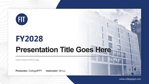 Fashion Institute of Technology Academic Presentation/Research Findings Report PPT Template