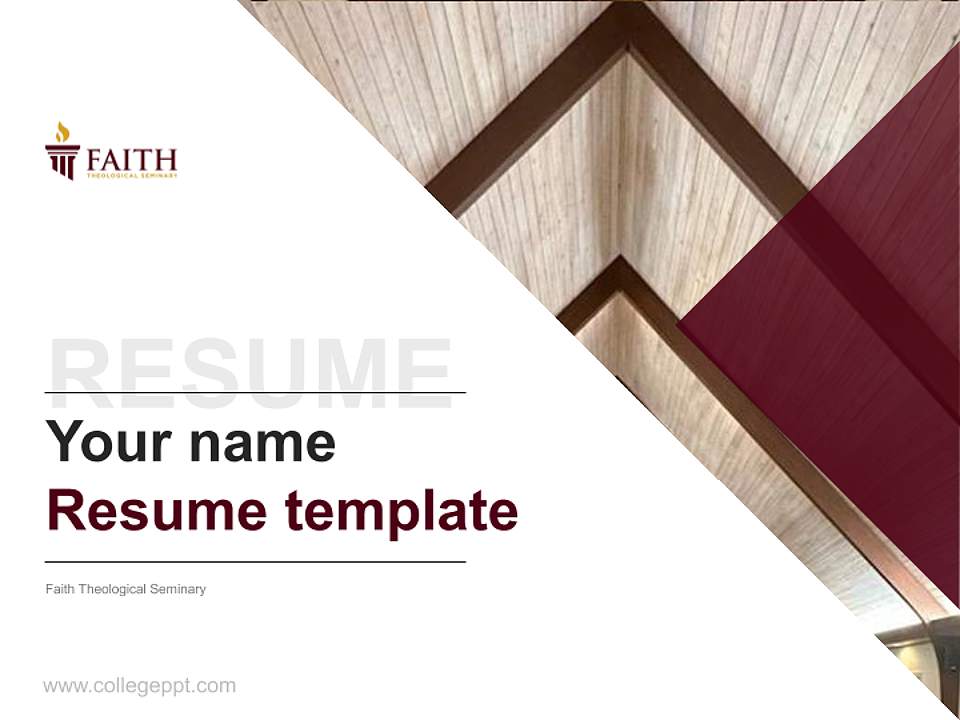 Faith Theological Seminary Resume PPT Template4:3 ratio PPT effect preview image5