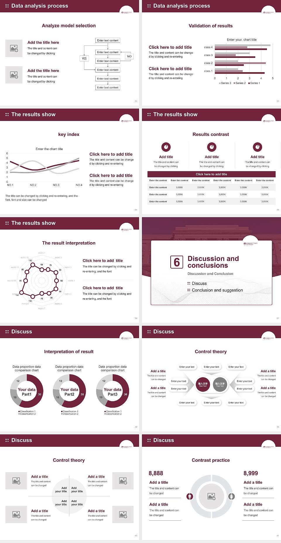 Fairmont State University Graduation Thesis Defense PPT Template4:3 ratio PPT effect preview image5