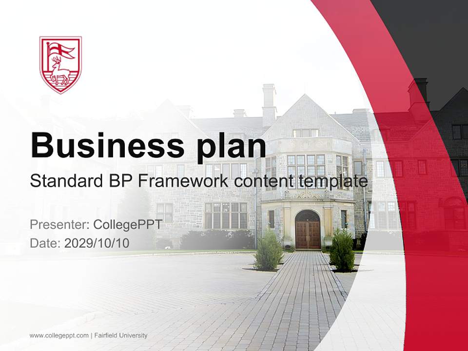 Fairfield University Competition/Entrepreneurship Contest PPT Template4:3 ratio PPT effect preview image9