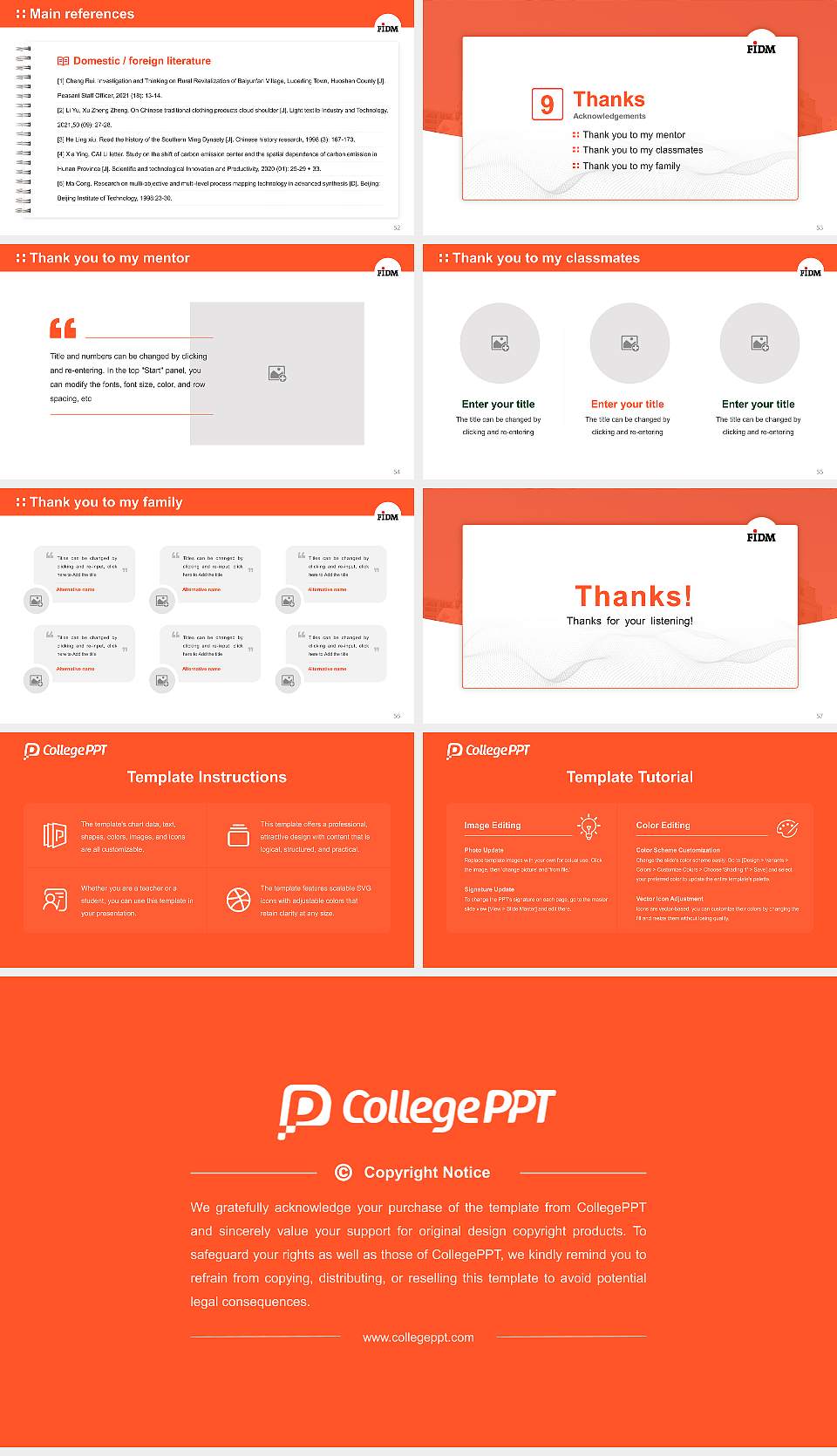 Fidm-Fashion Institute of Design & Merchandising-Los Angeles Graduation Thesis Defense PPT Template16:9 ratio PPT effect preview image7
