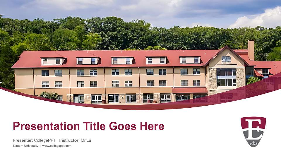 Eastern University Course/Courseware Creation PPT Template16:9 ratio PPT effect preview image