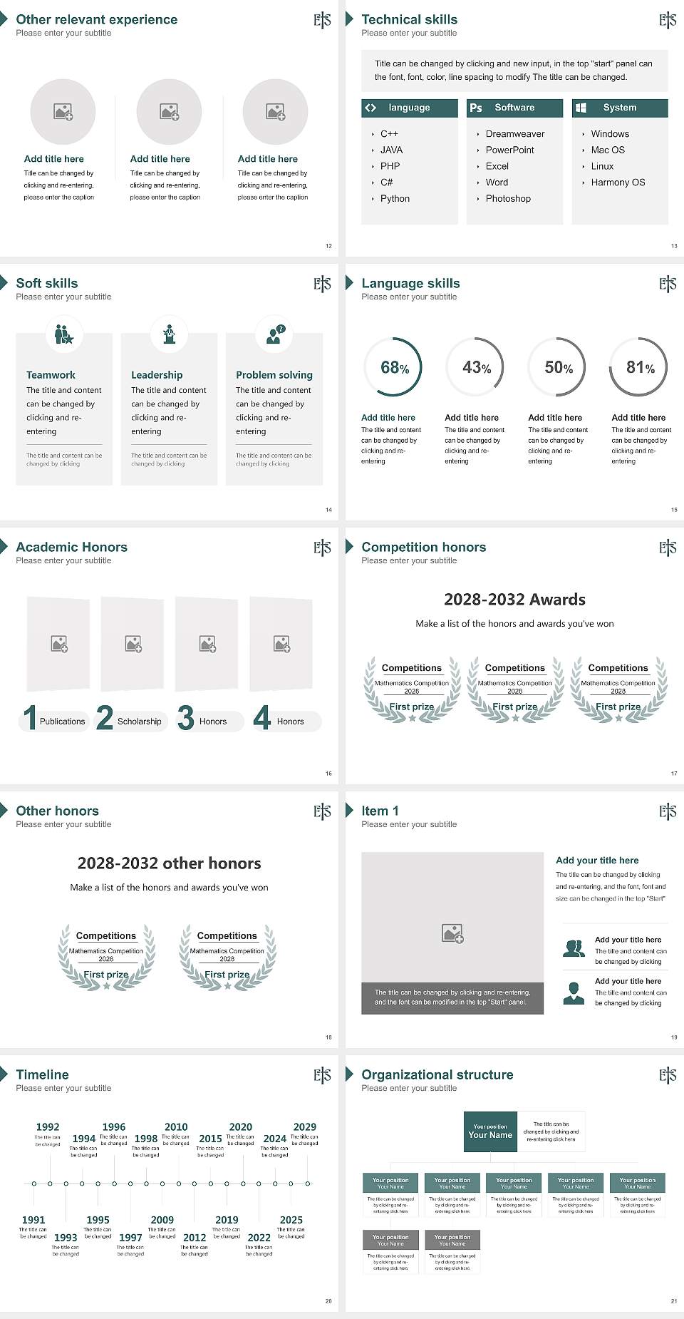 Ecumenical Theological Seminary Resume PPT Template4:3 ratio PPT effect preview image3