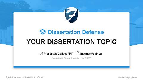 Family of Faith Christian University Graduation Thesis Defense PPT Template