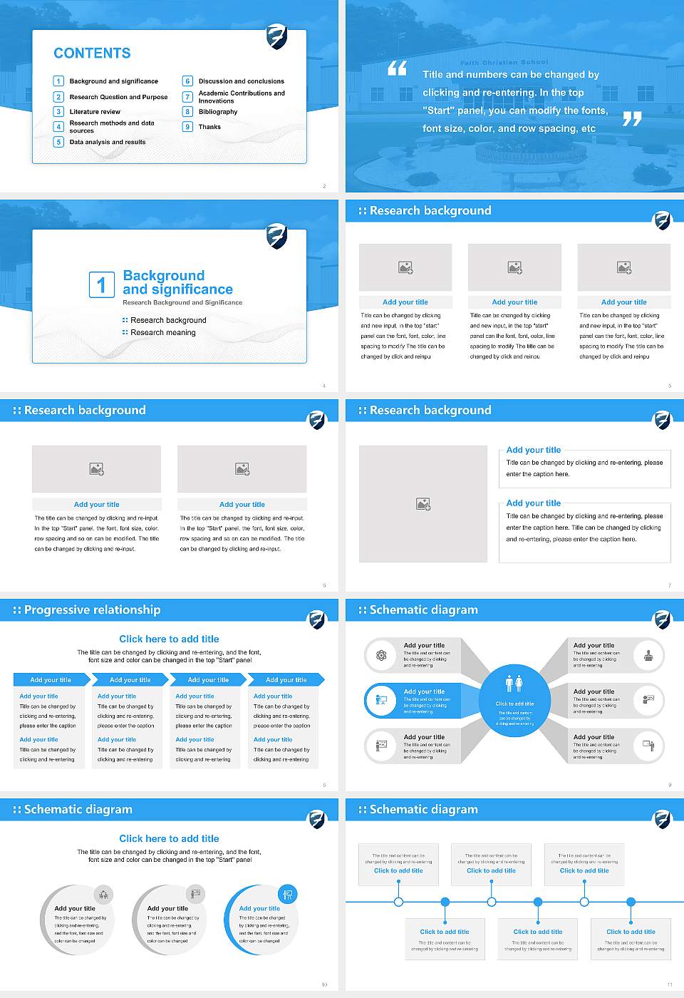 Family of Faith Christian University Graduation Thesis Defense PPT Template16:9 ratio PPT effect preview image2