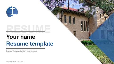 Episcopal Theological Seminary of the Southwest Resume PPT Template