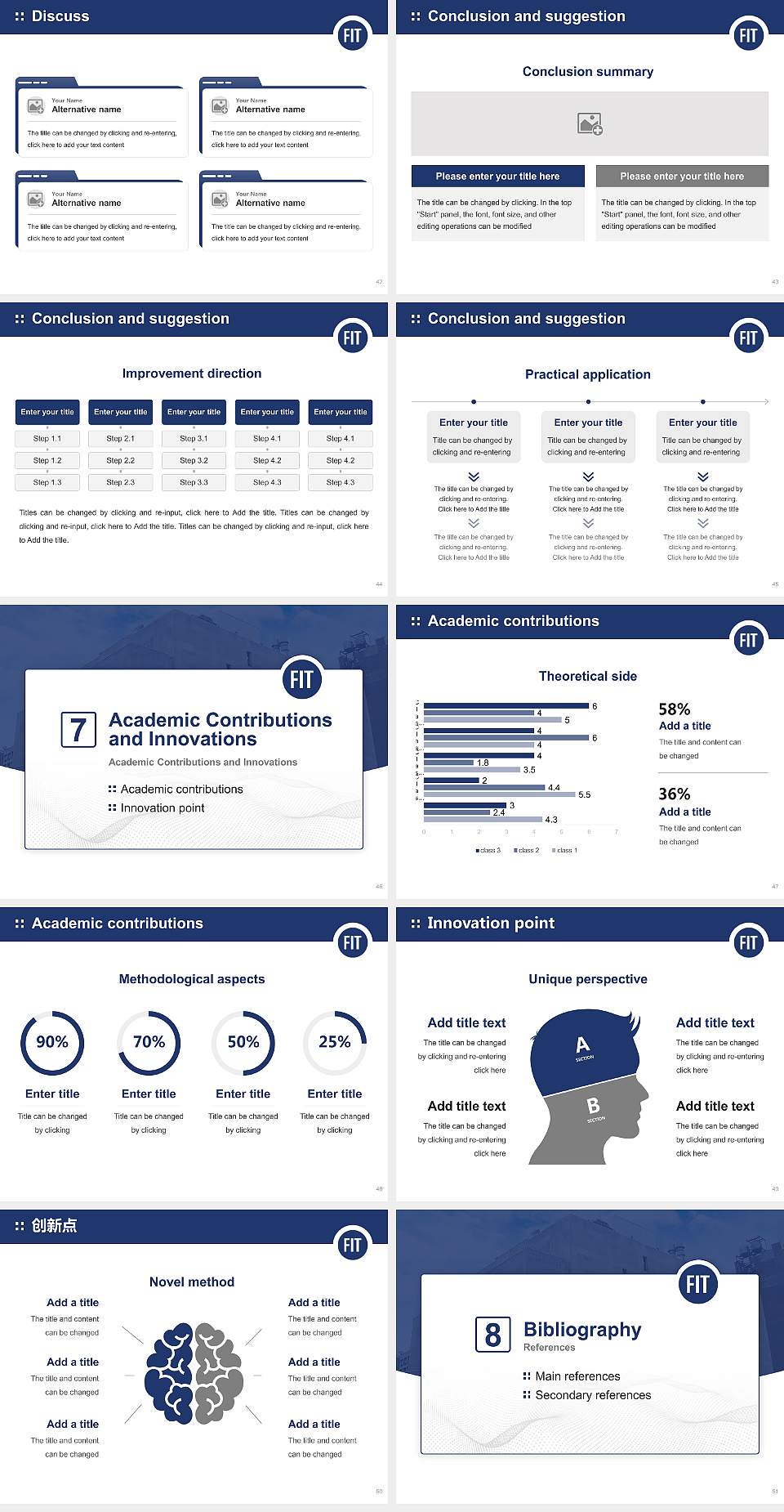 Fashion Institute of Technology Graduation Thesis Defense PPT Template4:3 ratio PPT effect preview image6