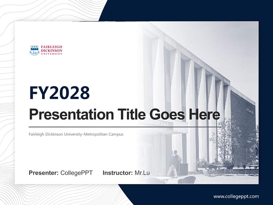 Fairleigh Dickinson University-Metropolitan Campus Academic Presentation/Research Findings Report PPT Template4:3 ratio PPT effect preview image5
