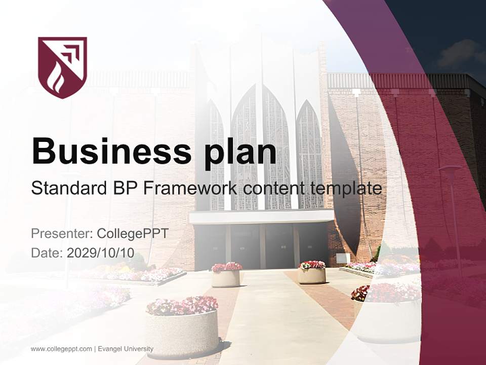 Evangel University Competition/Entrepreneurship Contest PPT Template4:3 ratio PPT effect preview image9