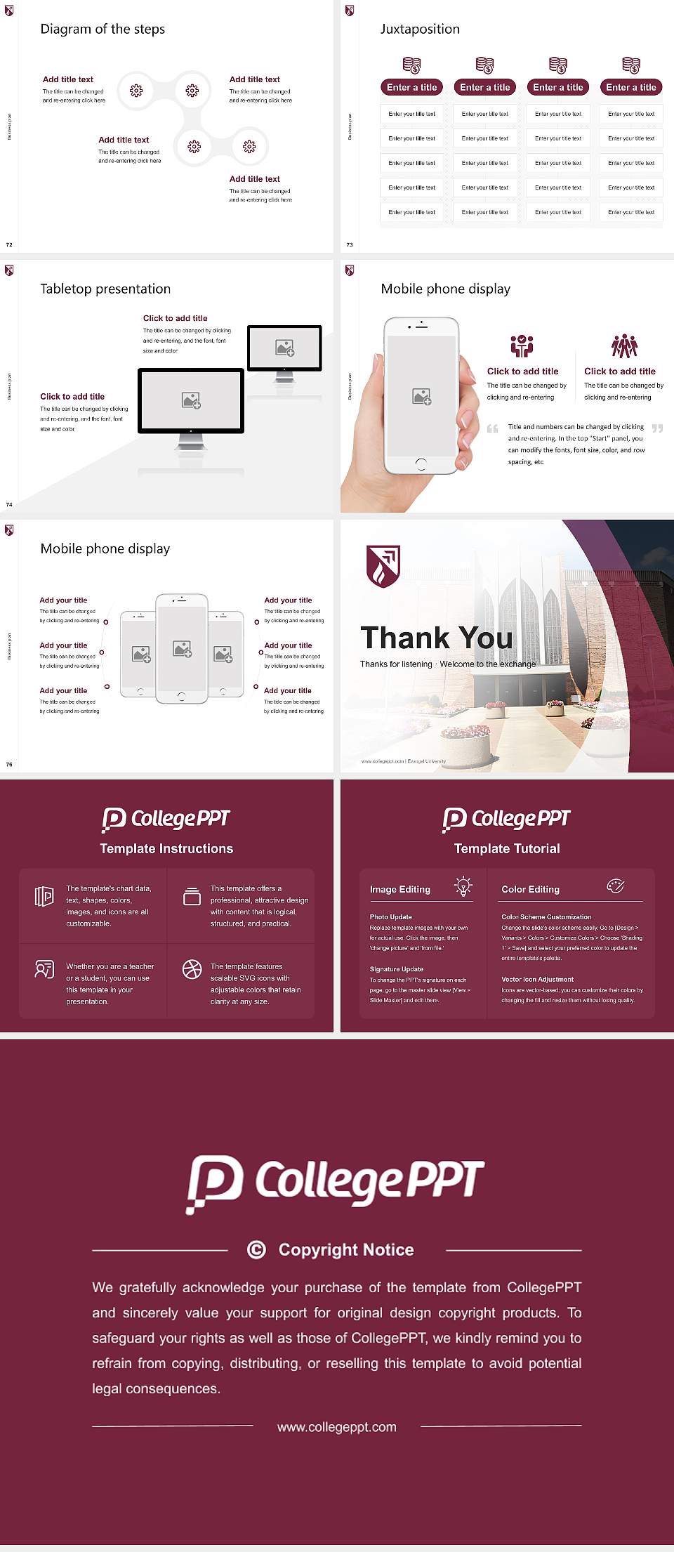 Evangel University Competition/Entrepreneurship Contest PPT Template4:3 ratio PPT effect preview image9
