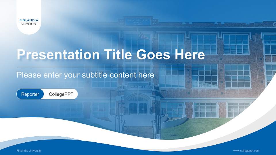 Finlandia University Lecture Sharing and Networking Event PPT Template16:9 ratio PPT effect preview image
