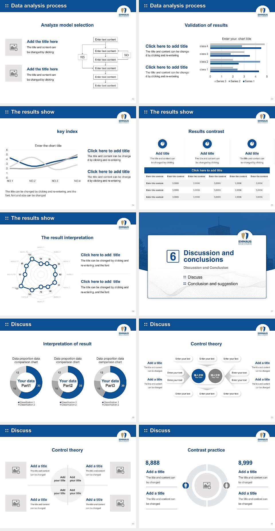 Emmaus Bible College Graduation Thesis Defense PPT Template4:3 ratio PPT effect preview image5