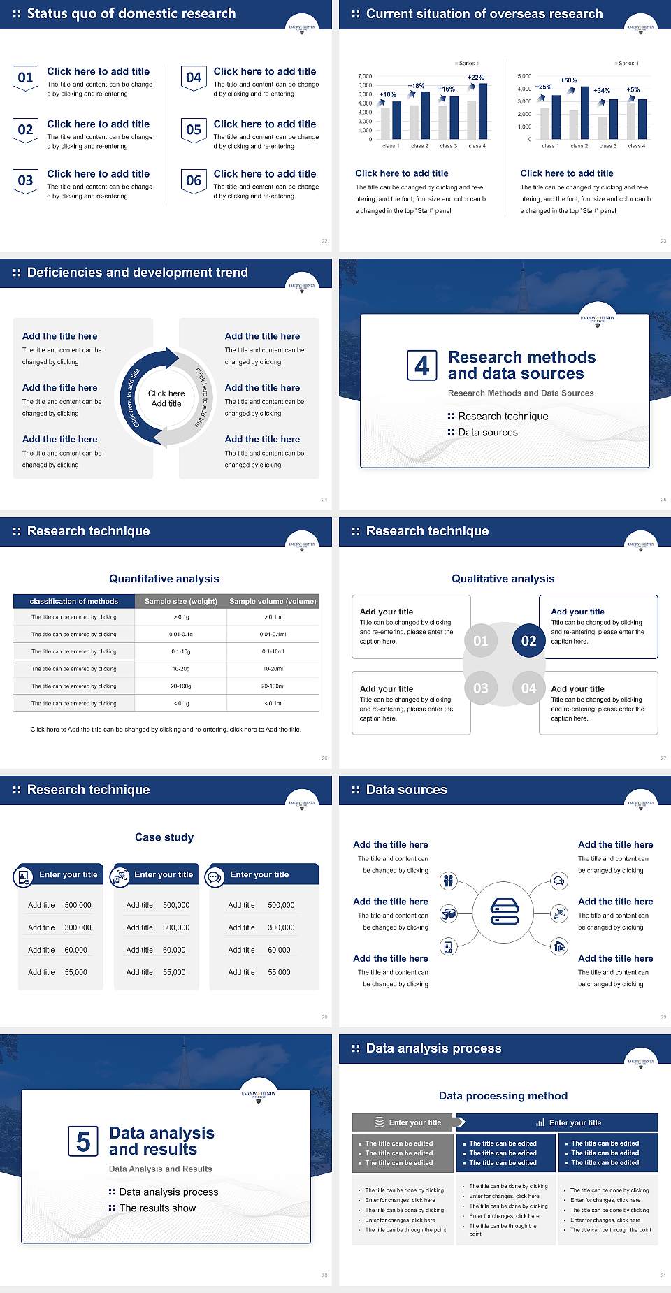 Emory & Henry College Graduation Thesis Defense PPT Template4:3 ratio PPT effect preview image4