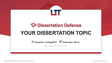 Utah Tech University Graduation Thesis Defense PPT Template
