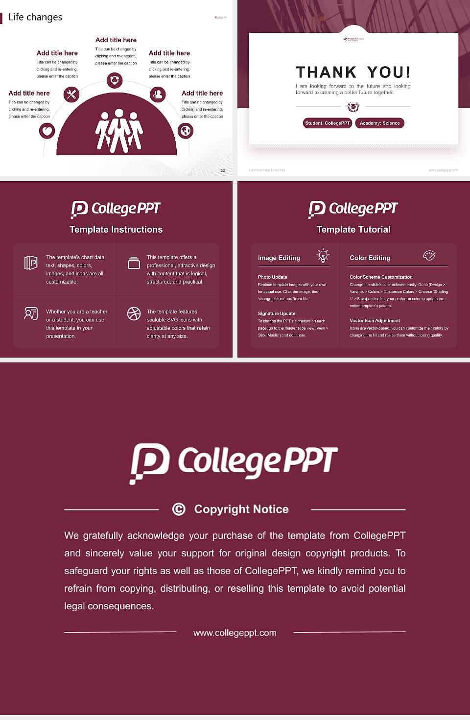 Fairmont State University National Scholarship Defense PPT Template4:3 ratio PPT effect preview image4