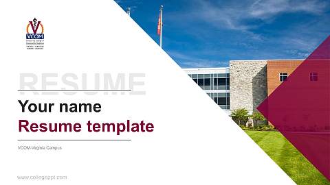 VCOM-Virginia Campus Resume PPT Template