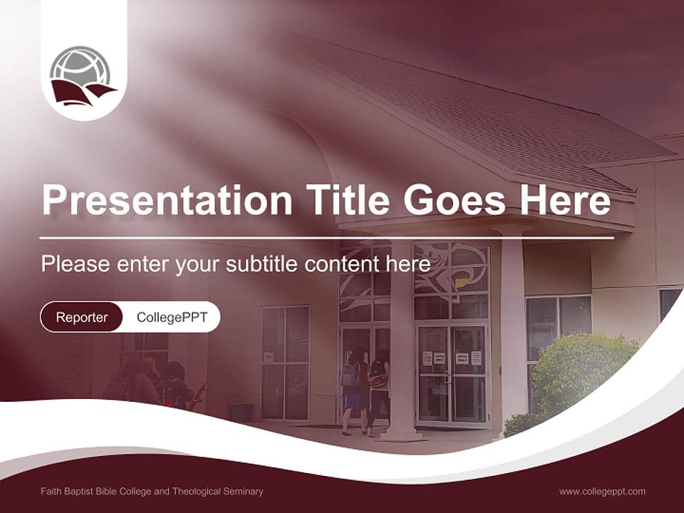 Faith Baptist Bible College and Theological Seminary Lecture Sharing and Networking Event PPT Template4:3 ratio PPT effect preview image4