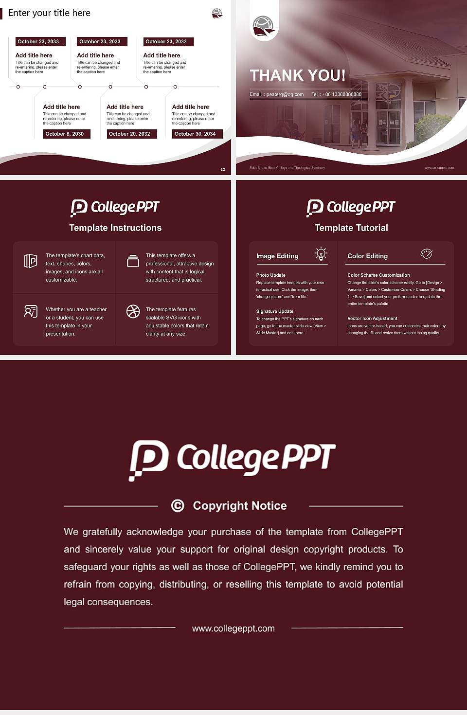 Faith Baptist Bible College and Theological Seminary Lecture Sharing and Networking Event PPT Template4:3 ratio PPT effect preview image4