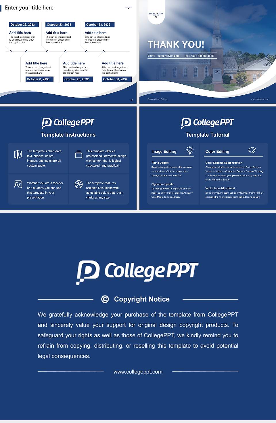 Emory & Henry College Lecture Sharing and Networking Event PPT Template4:3 ratio PPT effect preview image4