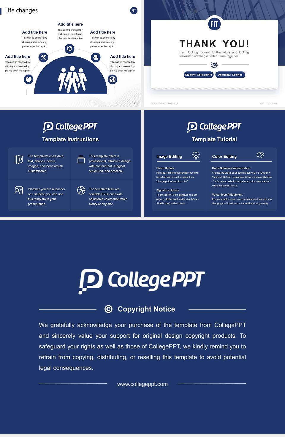 Fashion Institute of Technology National Scholarship Defense PPT Template4:3 ratio PPT effect preview image4