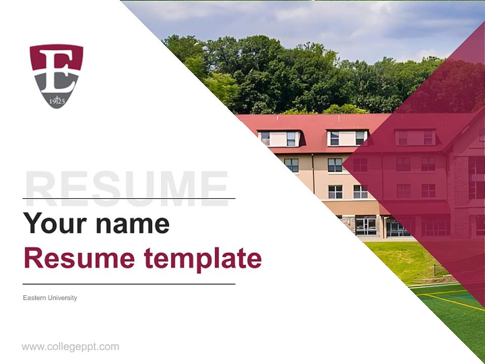 Eastern University Resume PPT Template4:3 ratio PPT effect preview image5