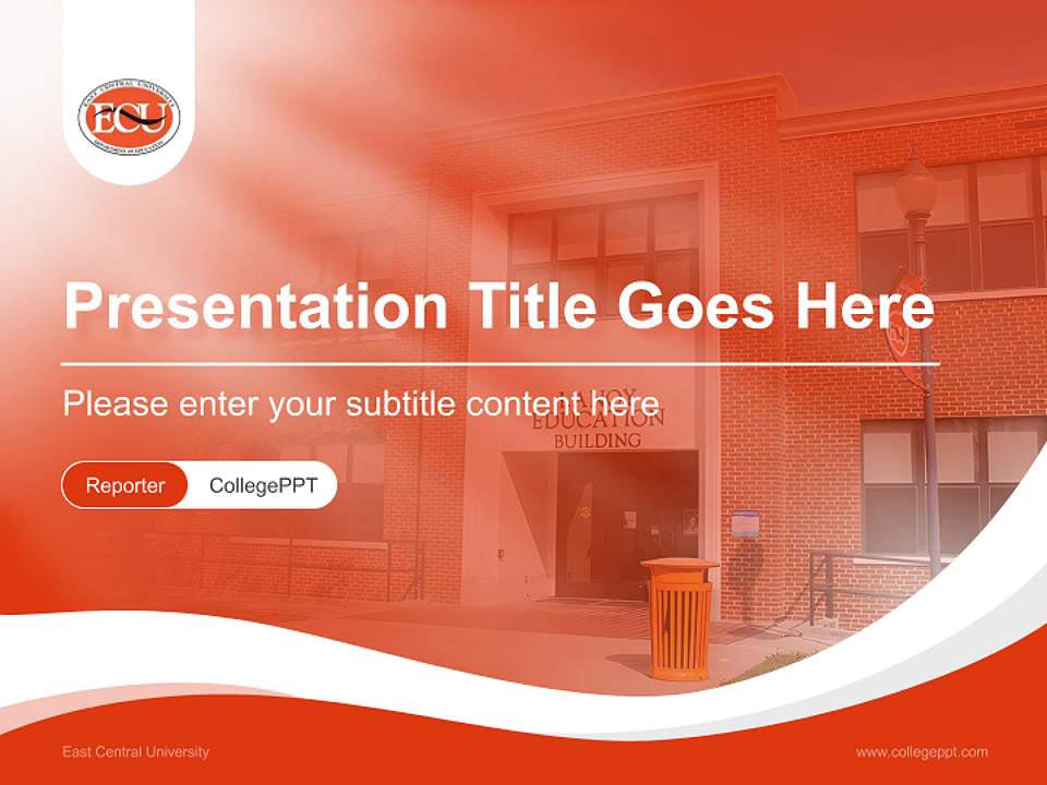 East Central University Lecture Sharing and Networking Event PPT Template4:3 ratio PPT effect preview image4
