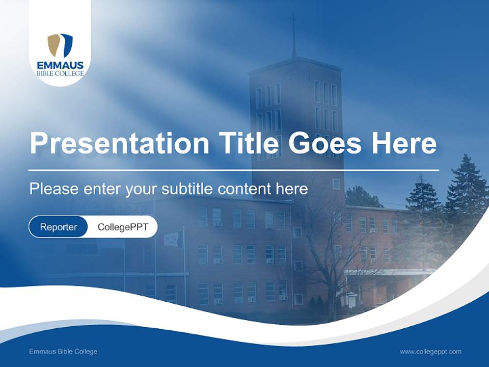 Emmaus Bible College Lecture Sharing and Networking Event PPT Template4:3 ratio PPT effect preview image4