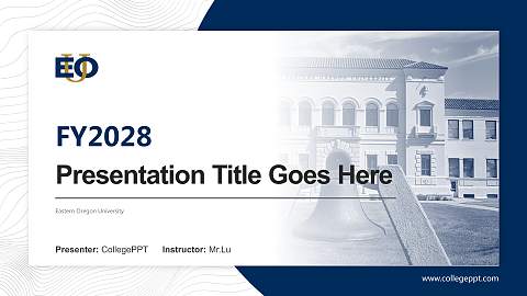 Eastern Oregon University Academic Presentation/Research Findings Report PPT Template