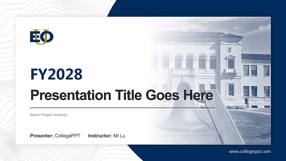Eastern Oregon University Academic Presentation/Research Findings Report PPT Template16:9 ratio PPT effect preview image