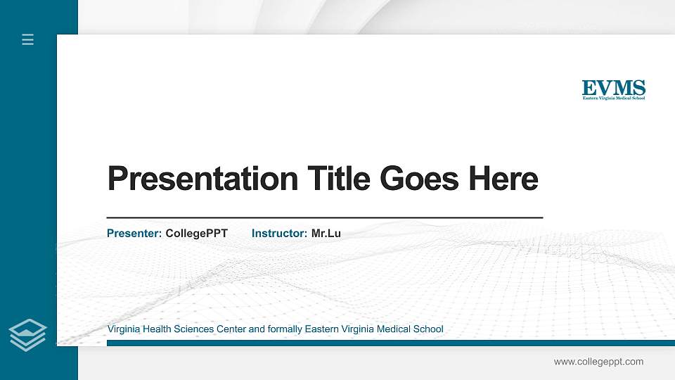 Virginia Health Sciences Center and formally Eastern Virginia Medical School Thesis Proposal/Graduation Defense PPT Template16:9 ratio PPT effect preview image