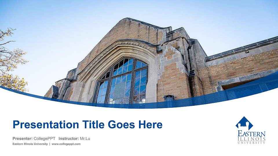 Eastern Illinois University Course/Courseware Creation PPT Template16:9 ratio PPT effect preview image