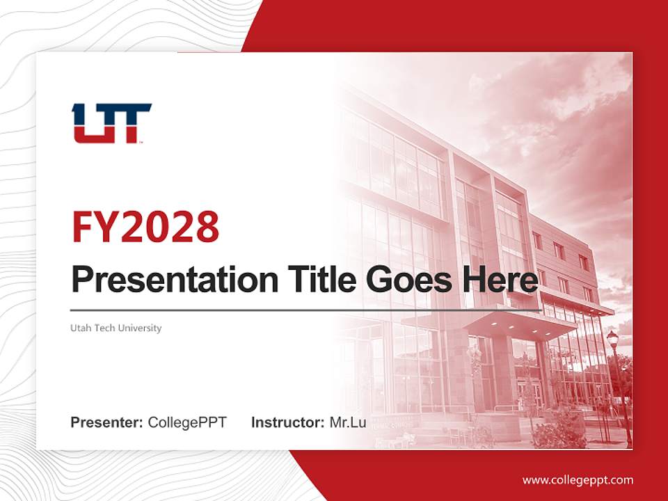 Utah Tech University Academic Presentation/Research Findings Report PPT Template4:3 ratio PPT effect preview image5
