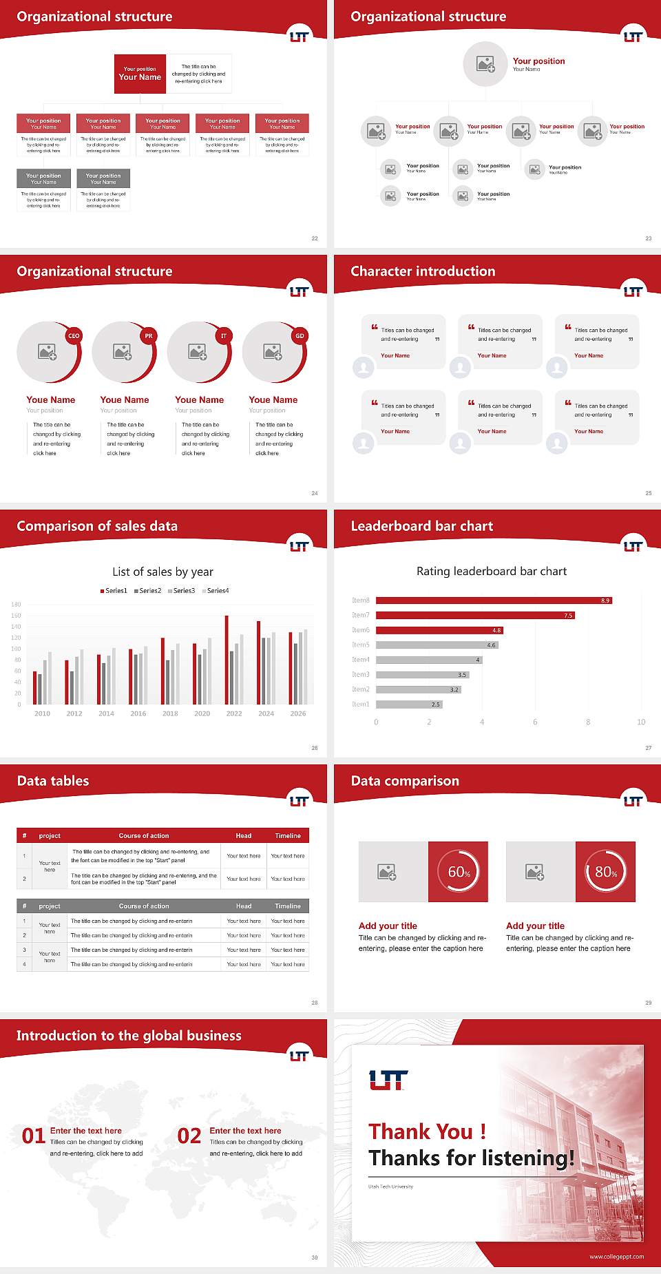Utah Tech University Academic Presentation/Research Findings Report PPT Template4:3 ratio PPT effect preview image4