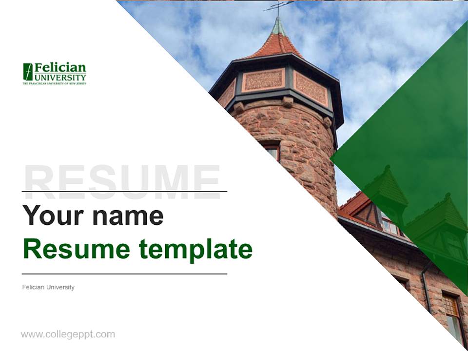 Felician University Resume PPT Template4:3 ratio PPT effect preview image5