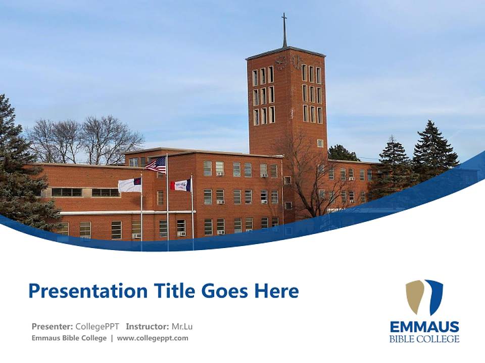Emmaus Bible College Course/Courseware Creation PPT Template4:3 ratio PPT effect preview image5