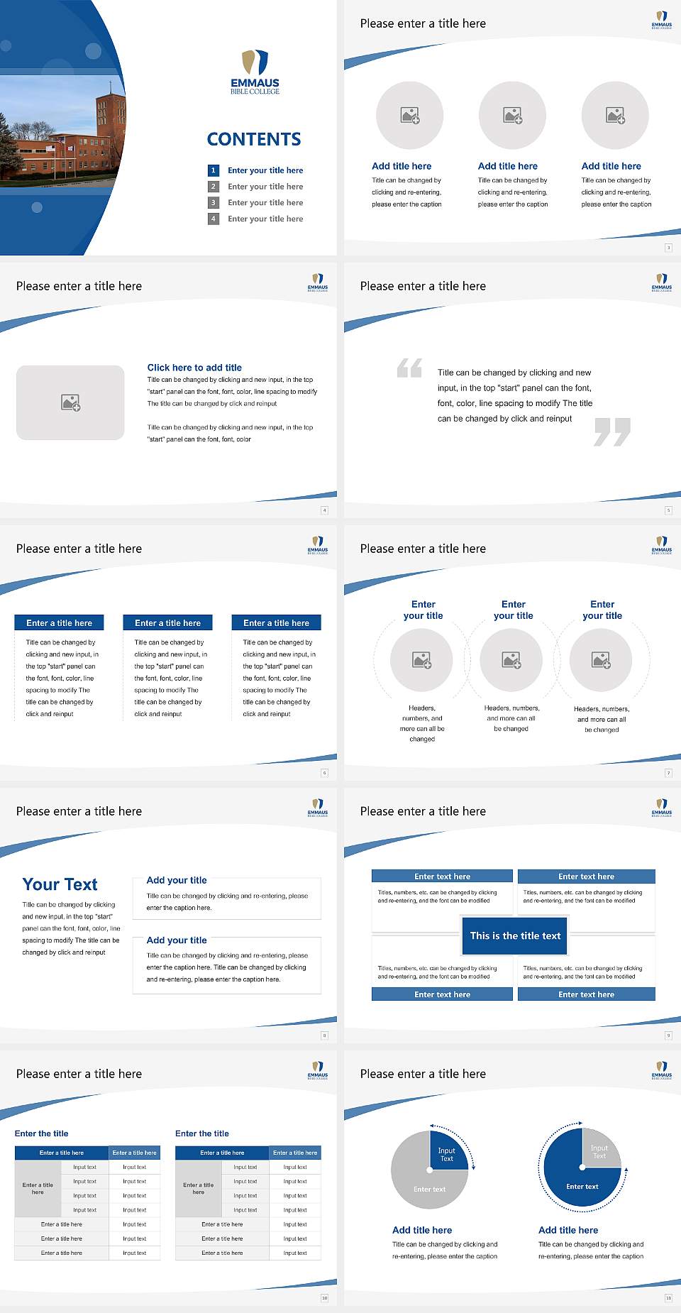 Emmaus Bible College Course/Courseware Creation PPT Template4:3 ratio PPT effect preview image2