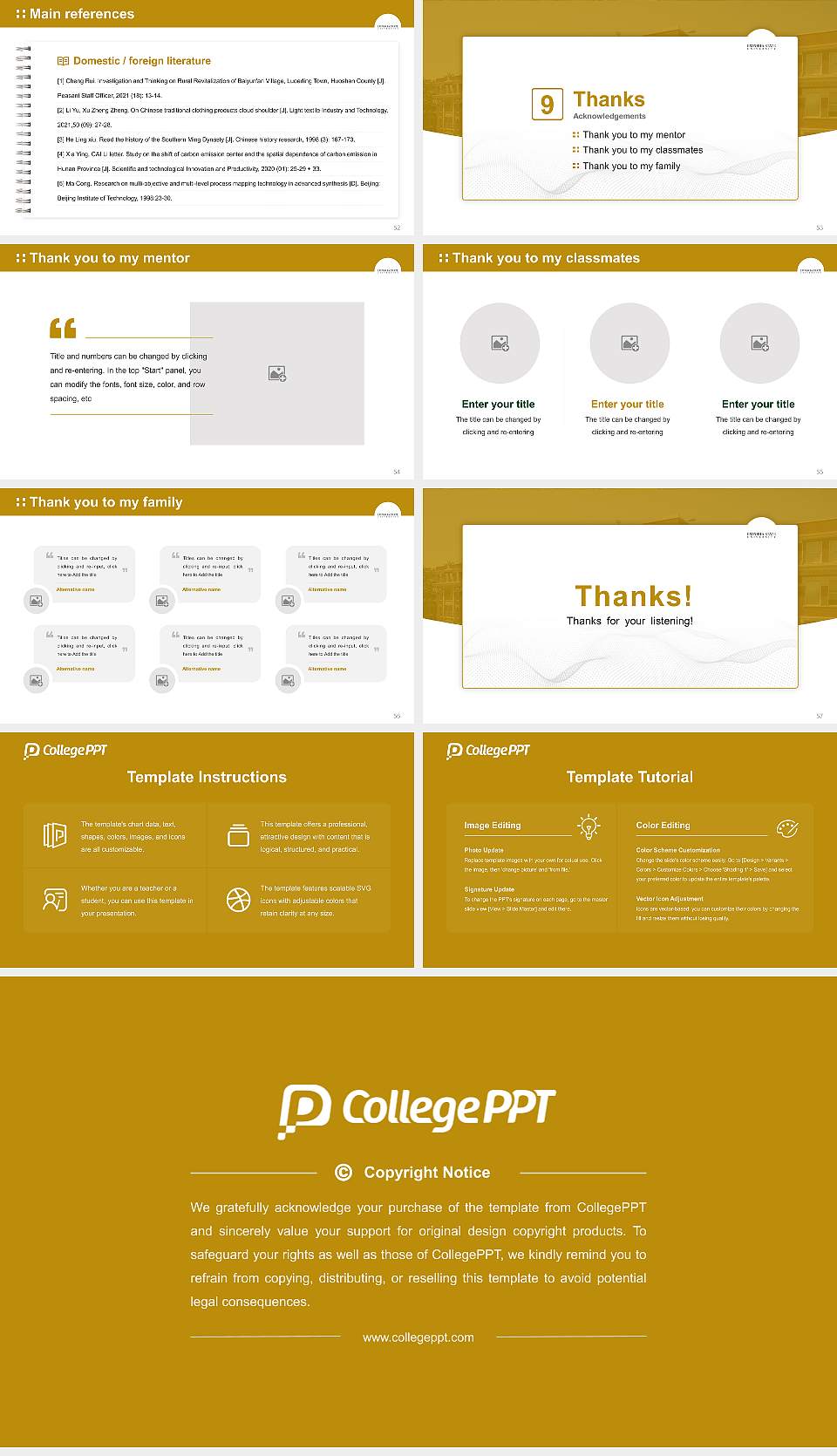 Emporia State University Graduation Thesis Defense PPT Template16:9 ratio PPT effect preview image7