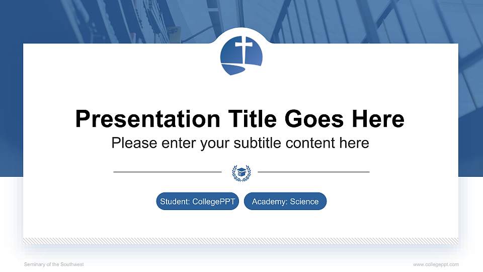 Seminary of the Southwest National Scholarship Defense PPT Template16:9 ratio PPT effect preview image
